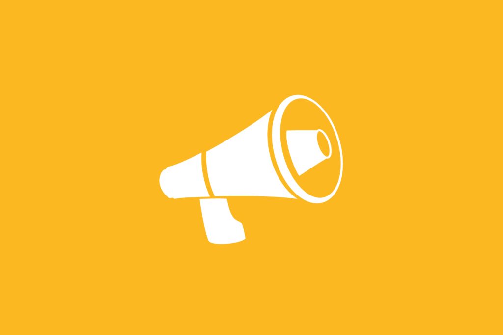Bull horn microphone illustration